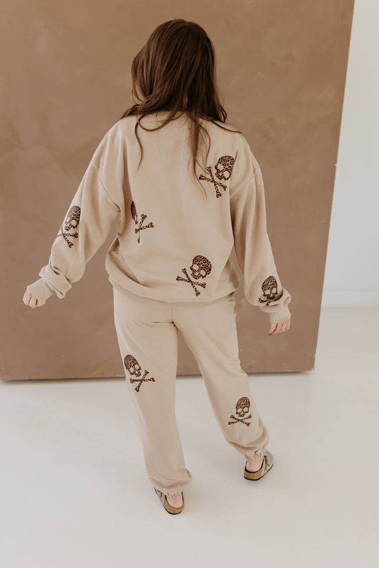 Leopard Skelly Sweat Pants