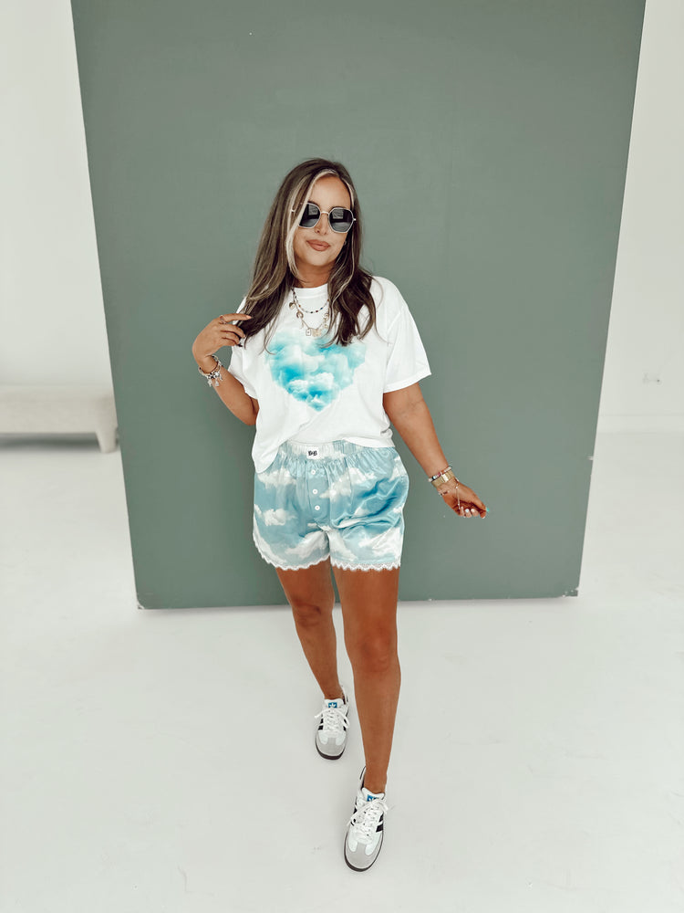 Heart Cloud Graphic Tee (cropped or full length)
