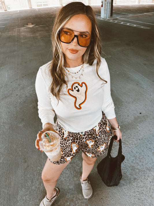 Ghost Long Sleeve Baby Tee
