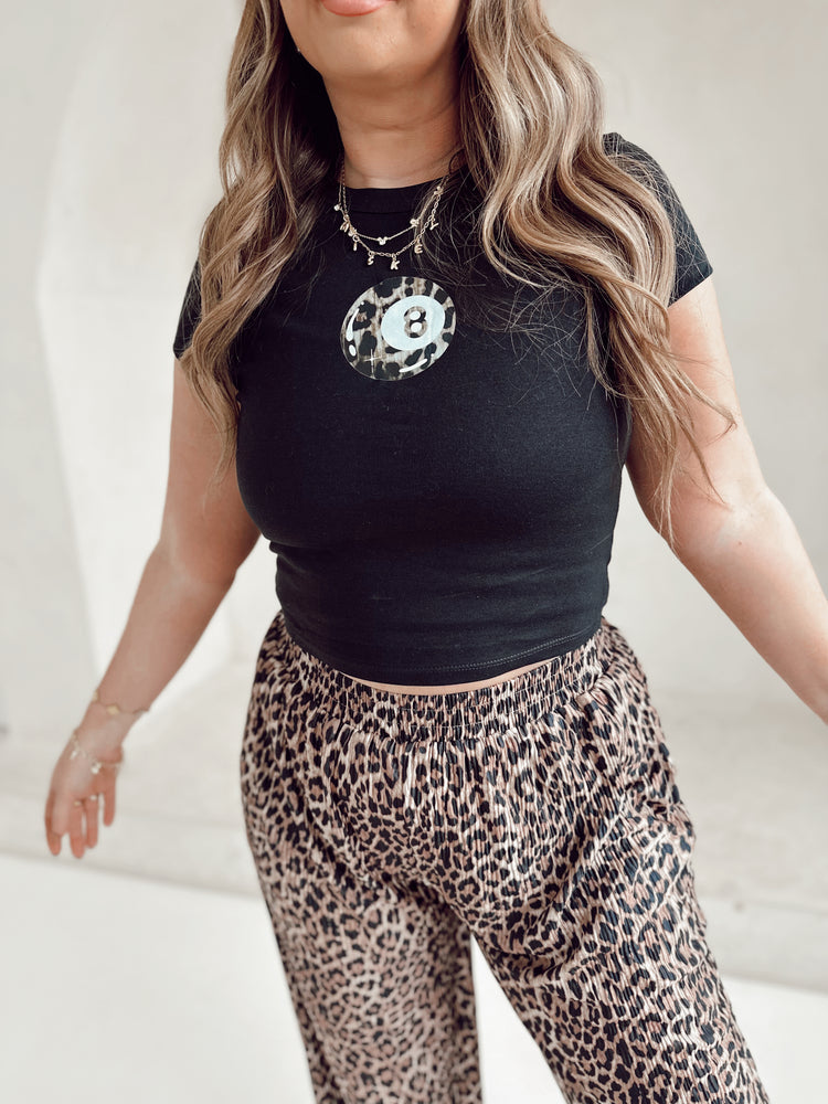 SS- 8ball Leopard Baby T