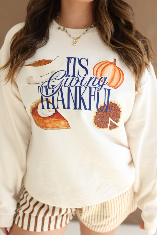 It’s Giving Thankful Crewneck Sweatshirt