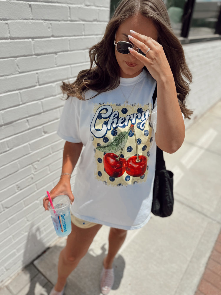 Cherry Polka Dot Graphic Tee