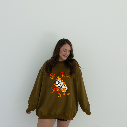 OLIVE GREEN LUX CREW