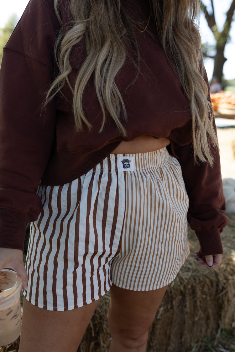 RICH CROPPED CREW (Dark Brown)