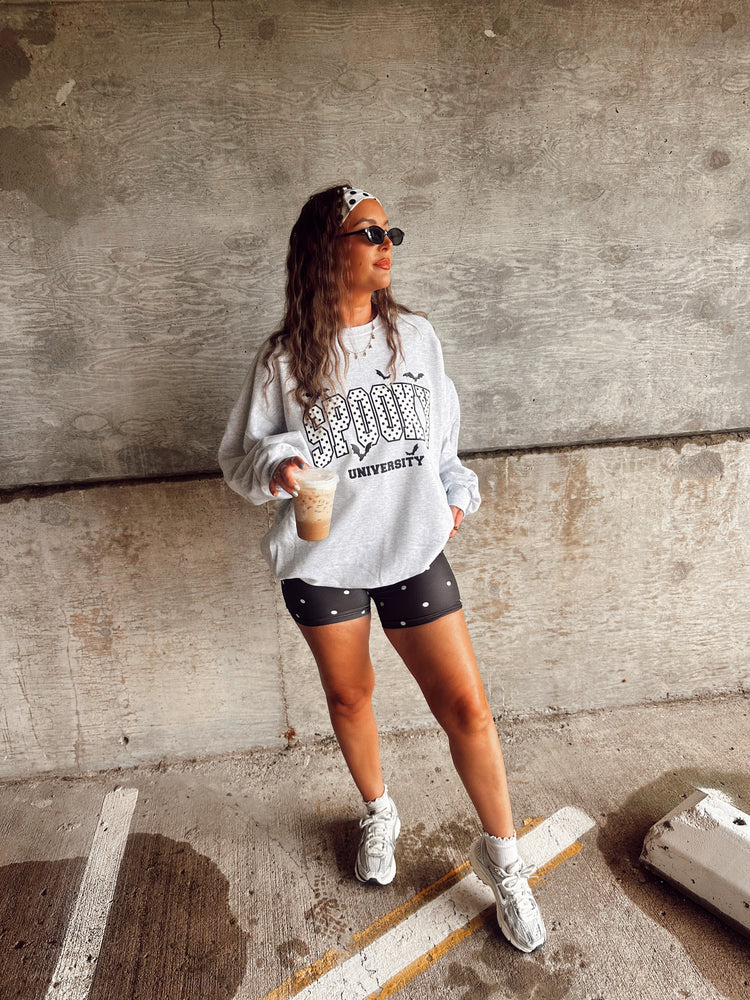 Polka Dot B&W Biker Shorts