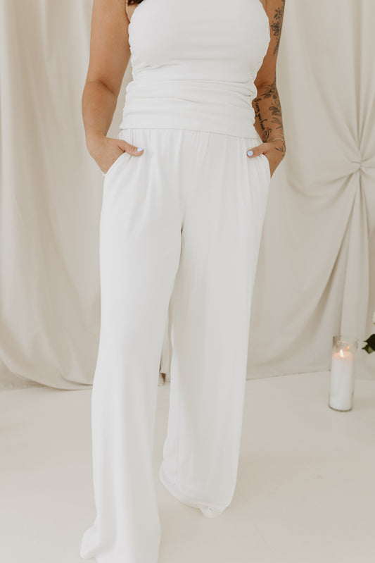 Dressed in White Palazzo Pants
