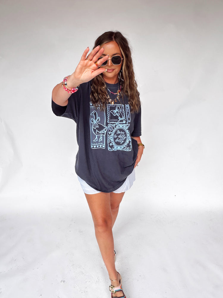 DILLY DALLY BLUE GRAPHIC TEE