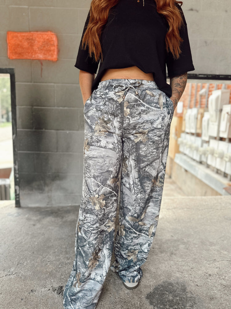 CAMO wide leg pants (dark grey)