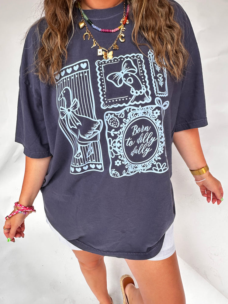 DILLY DALLY BLUE GRAPHIC TEE