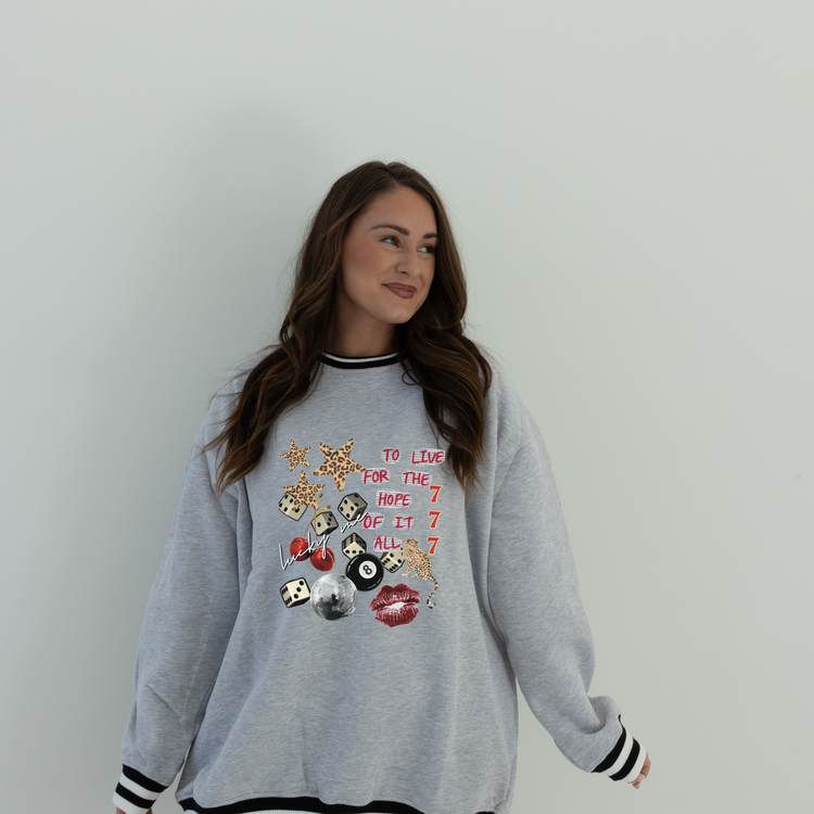 B&W CUFFED ASH LUX CREW