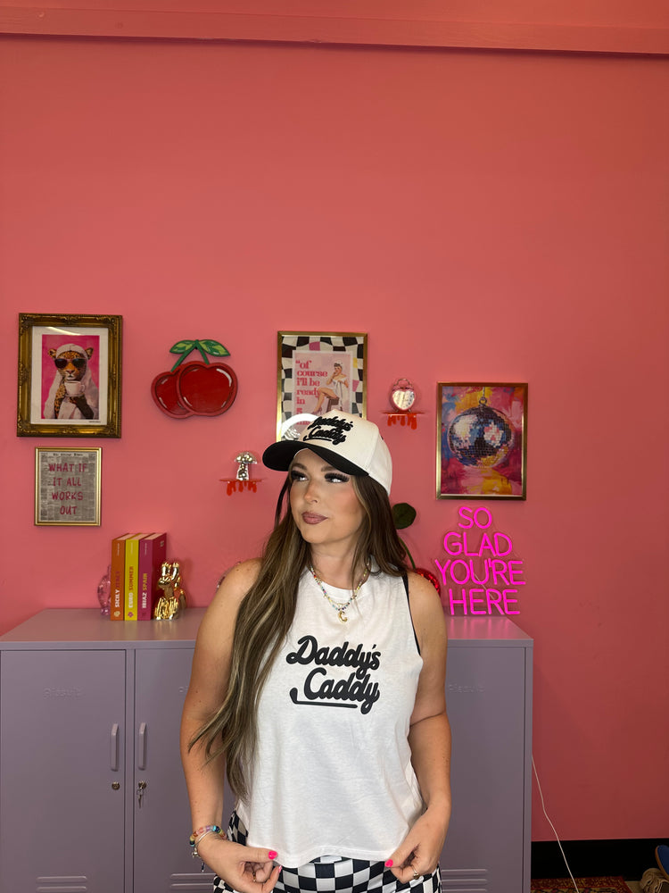 Razor Back Tank (daddy’s caddy -white)