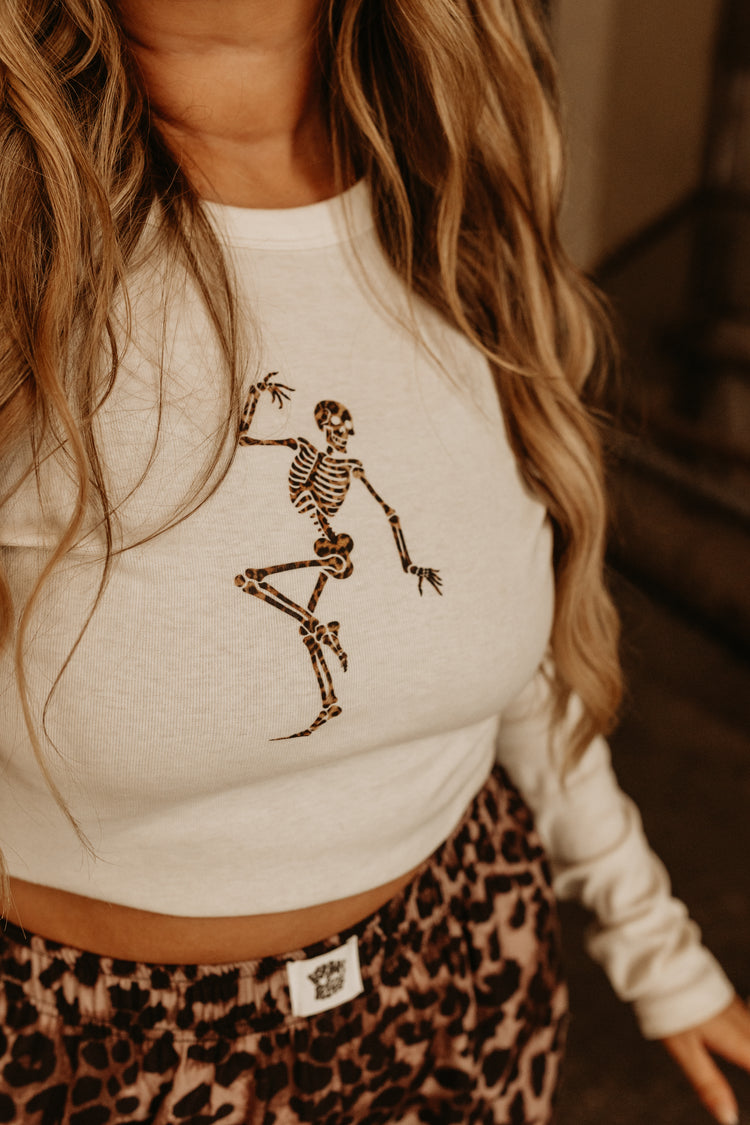 SKELETON LONG SLEEVE BABY TEE