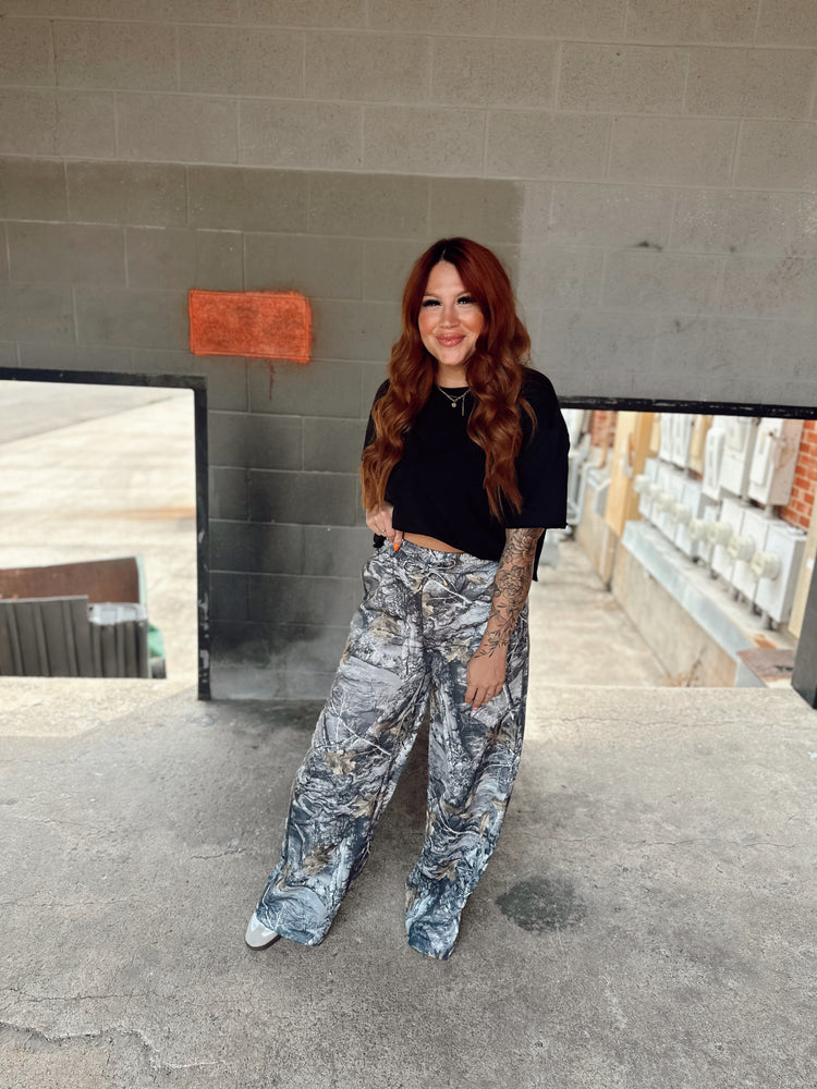 CAMO wide leg pants (dark grey)