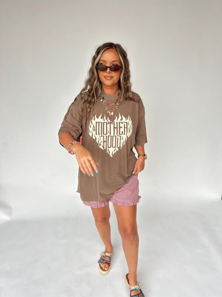 MOTHER HOOD FLAME HEART GRAPHIC TEE