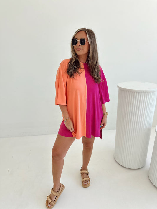 Sunset Spliced Ribbed Catlyn Set