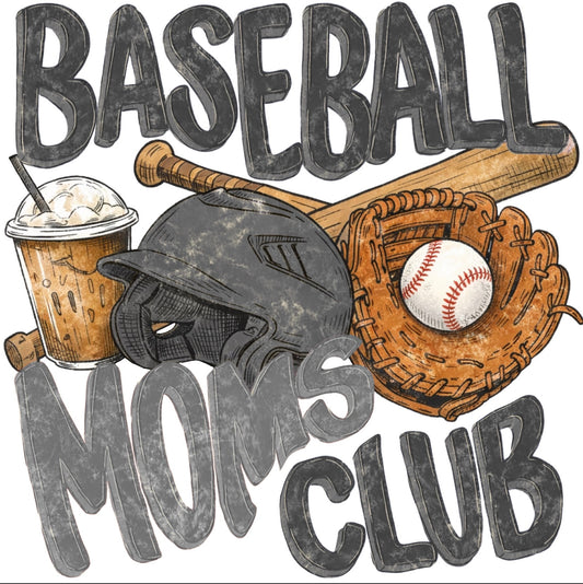 BASEBALL MOMS CLUB TEE (CROPPED TEE)