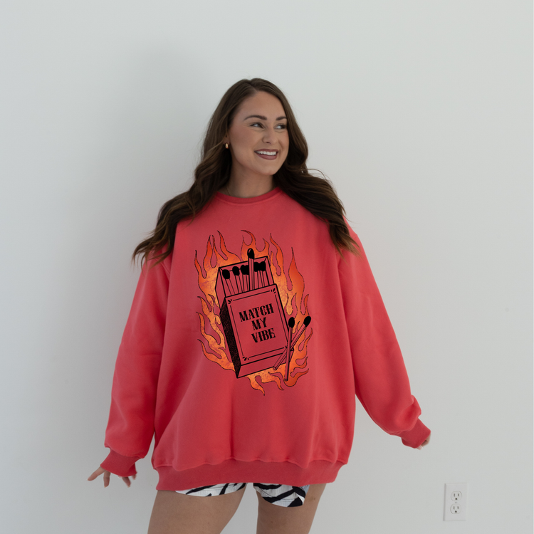 BRIGHT CORAL LUX CREW