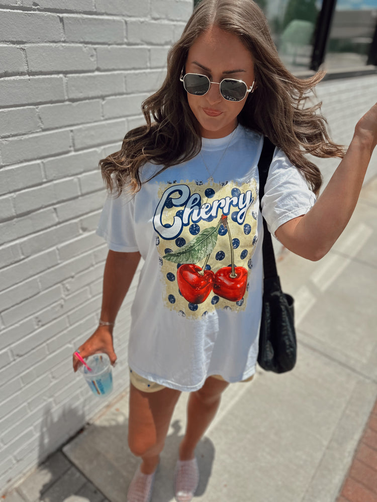 Cherry Polka Dot Graphic Tee