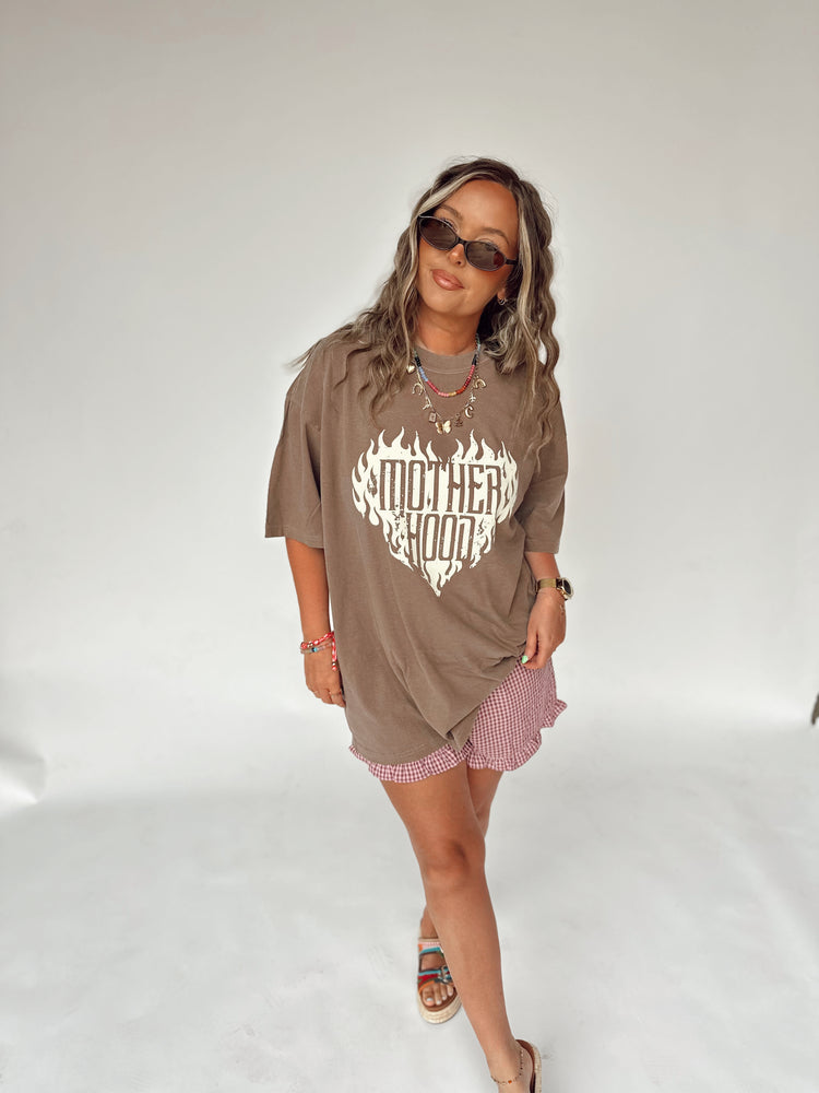 MOTHER HOOD FLAME HEART GRAPHIC TEE