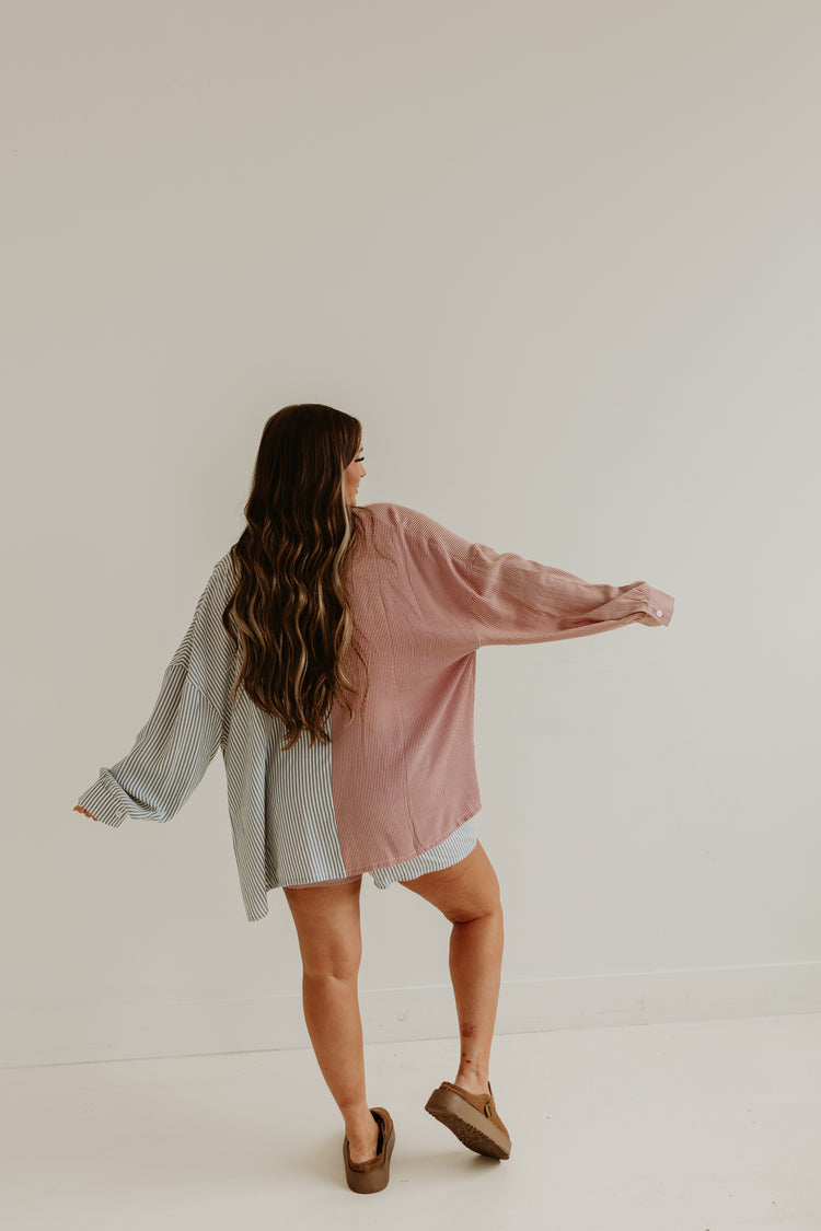 Red & Blue  Breezy TOP