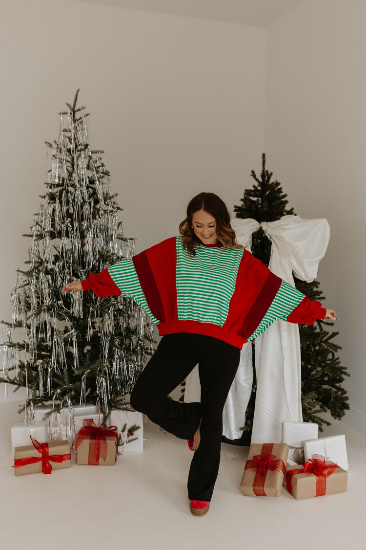 Xmas Vibes Color Block Sweater!!!