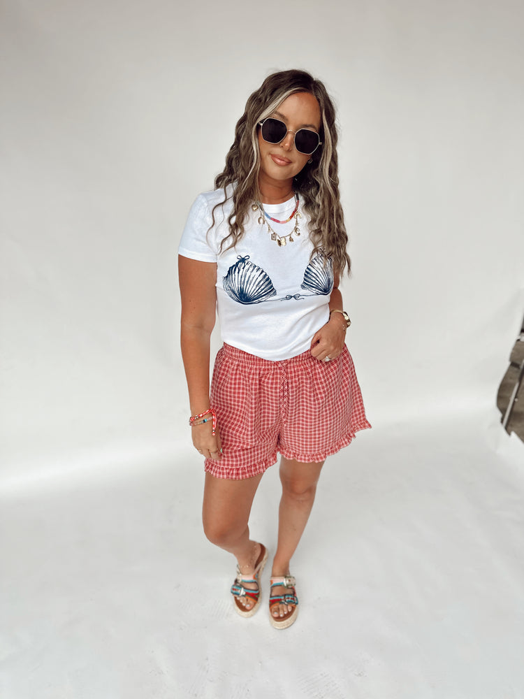 SHELL BRA BABY TEE