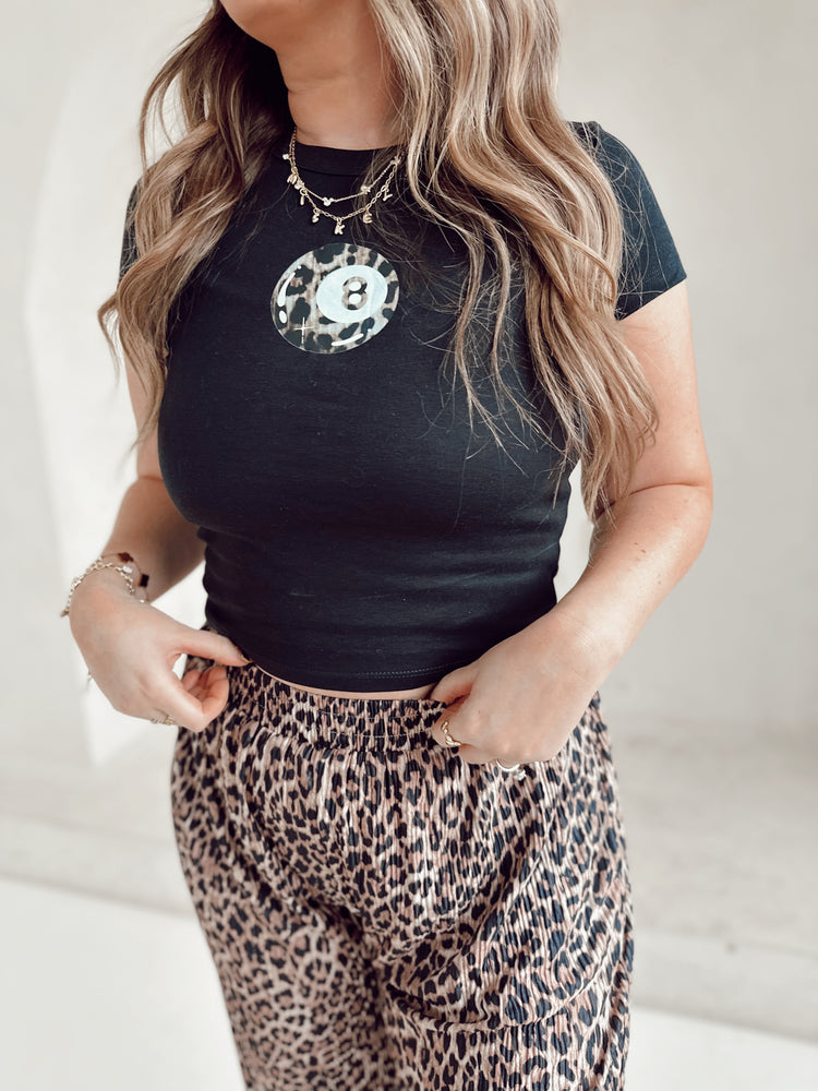 SS- 8ball Leopard Baby T