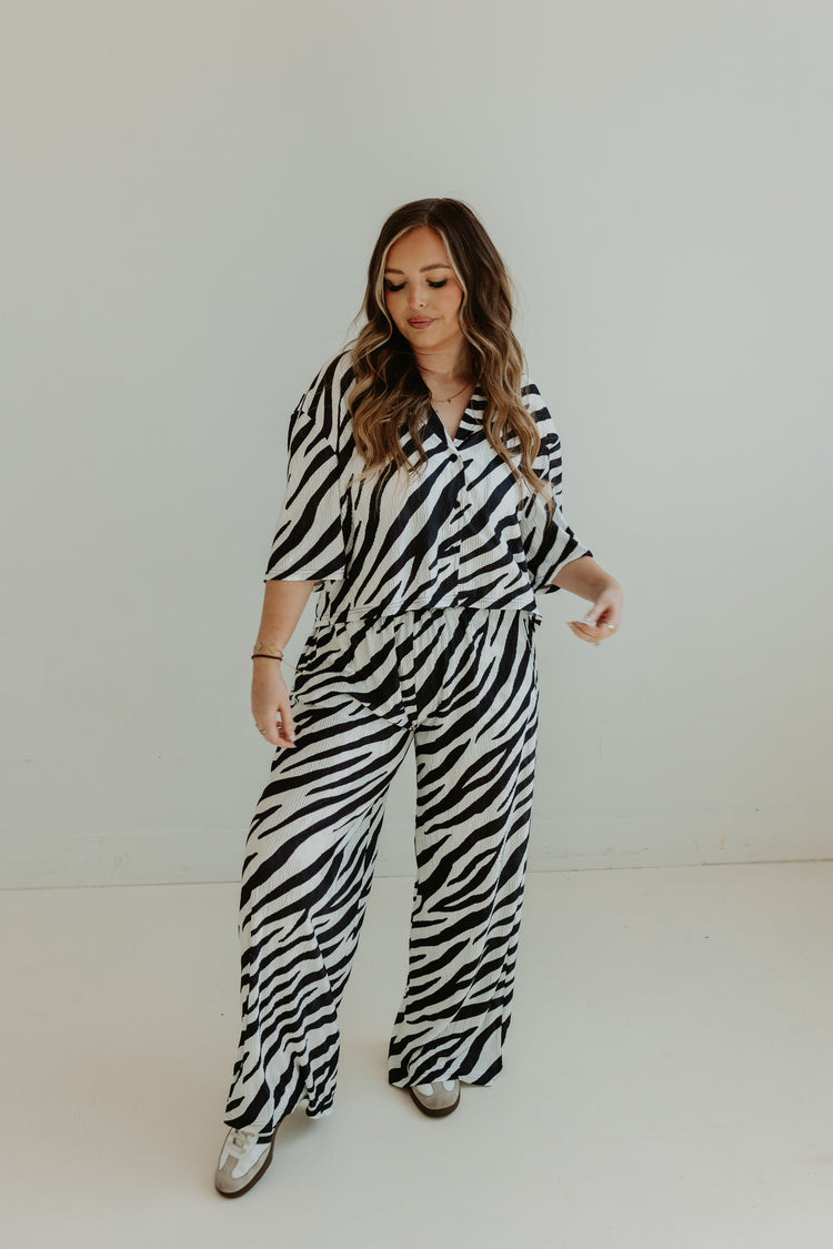 Zebra B&W Flowy PANTS