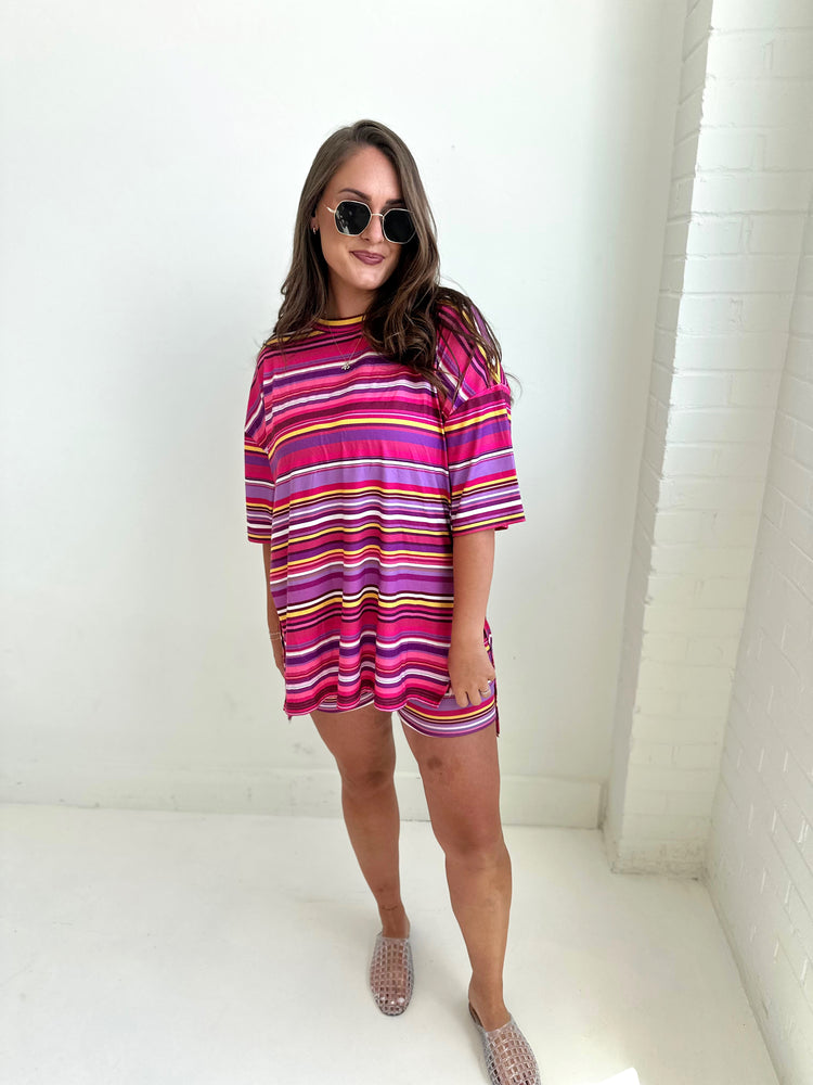 Deep Pink T-Shirt Lounge Set