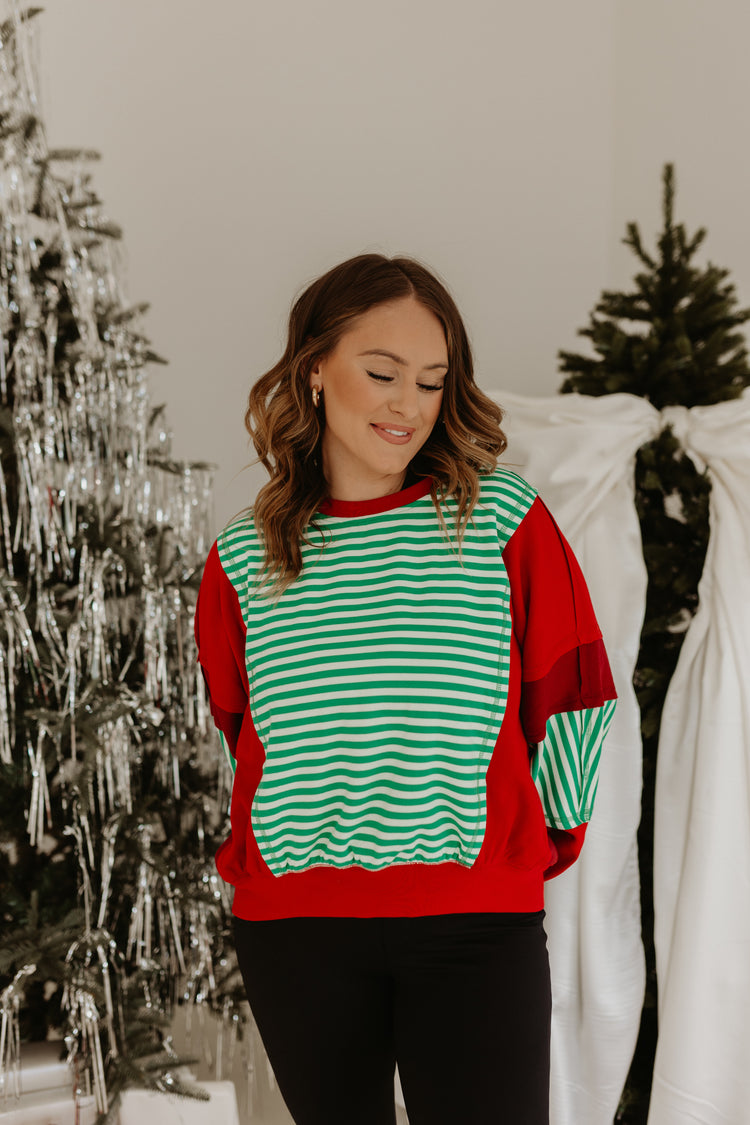 Xmas Vibes Color Block Sweater!!!