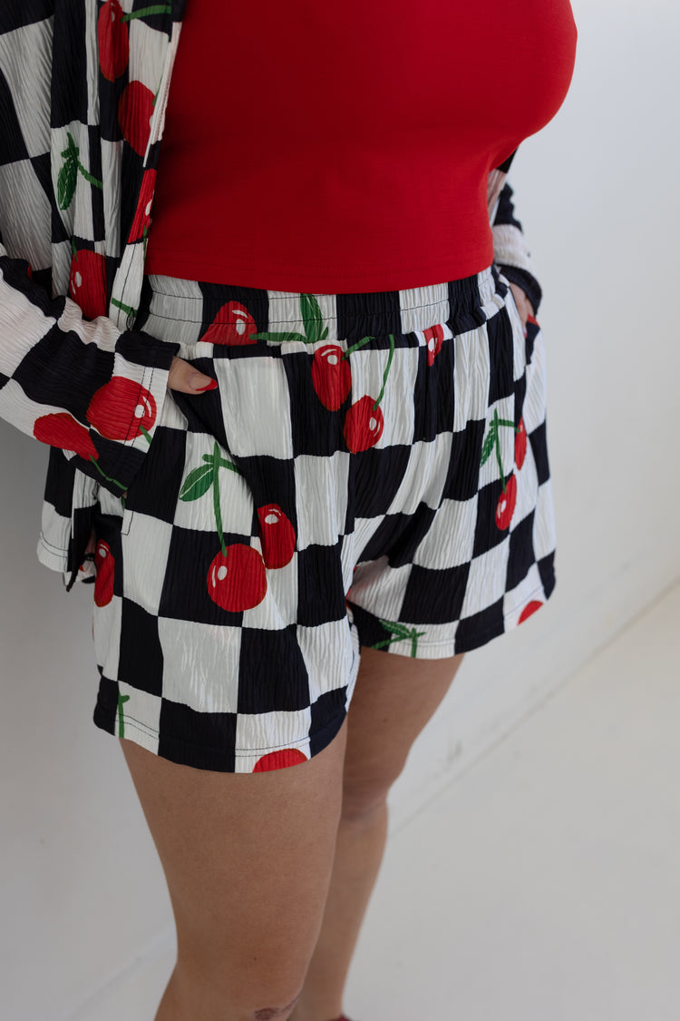 Cherry Drop Checkmate SHORTS