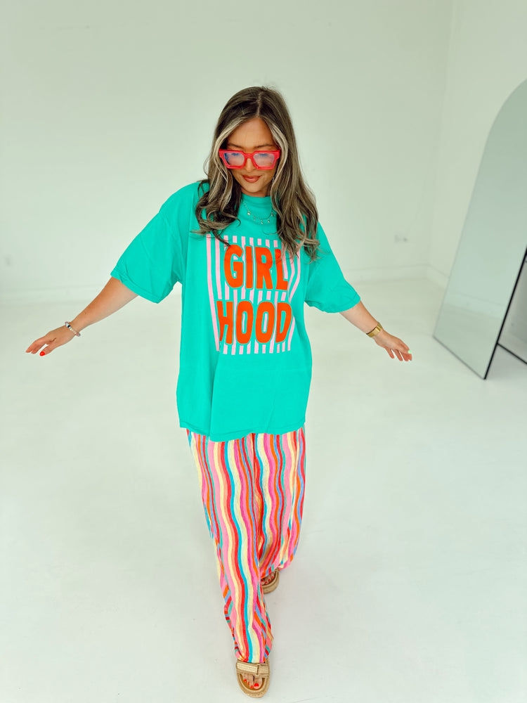 Rainbow Stripe Flowy PANTS