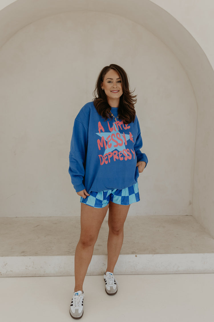 MESSY DEPRESSY LUX CREW (LIGHT BLUE)