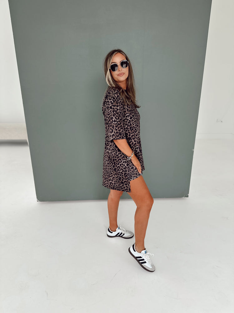 Deep Leopard TSHIRT LOUNGE SET