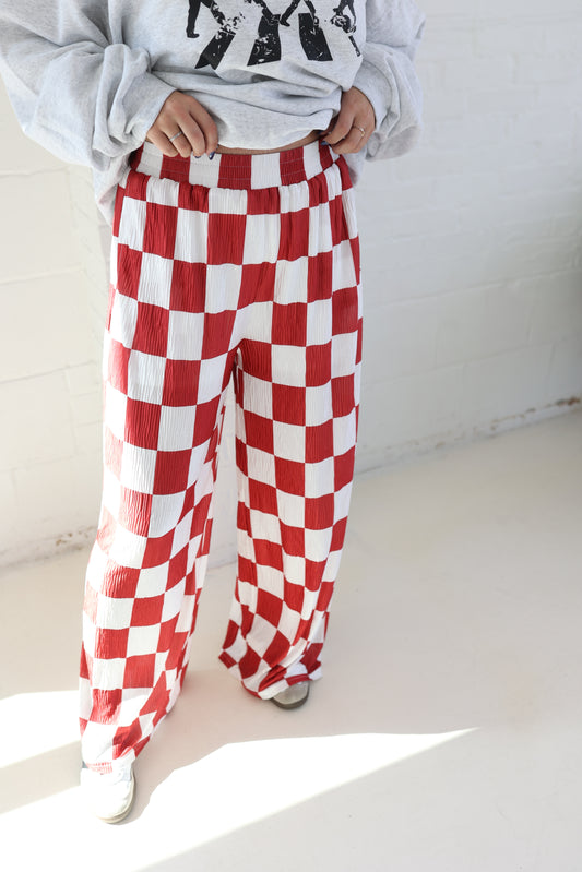 Red & White Checkmate PANTS