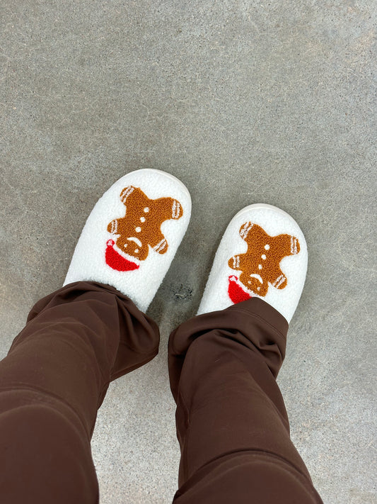 Gingerbread Man Slippers