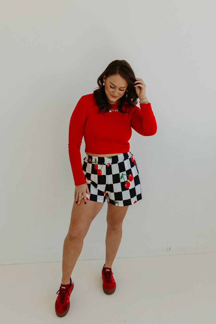 Cherry Drop Checkmate SHORTS