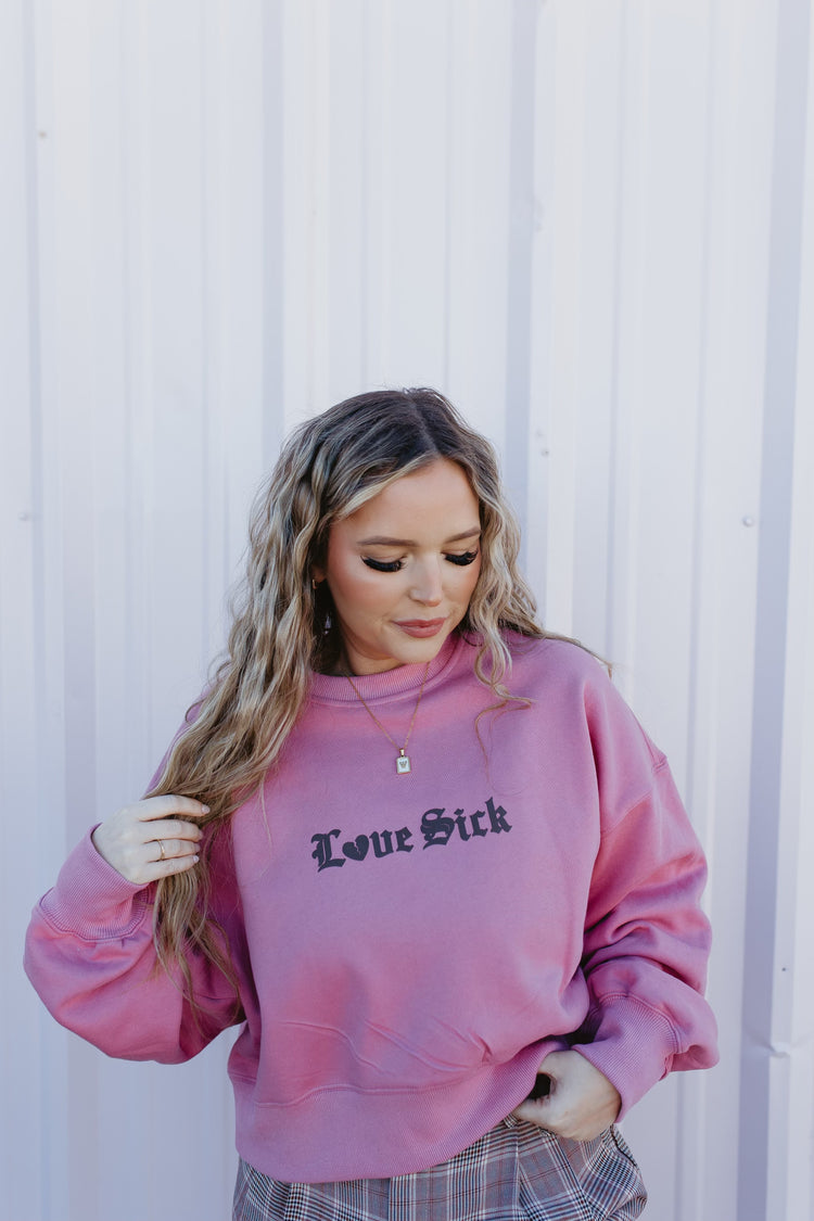 LOVE SICK RICH CROPPED CREW