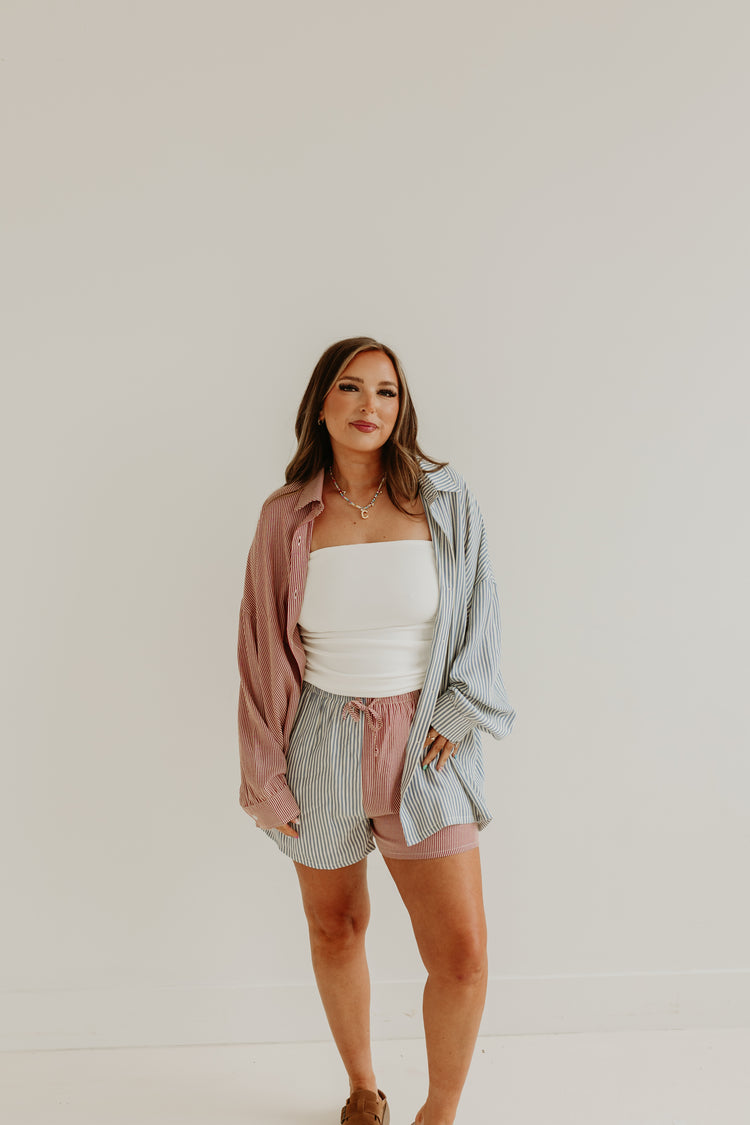 Red & Blue  Breezy TOP