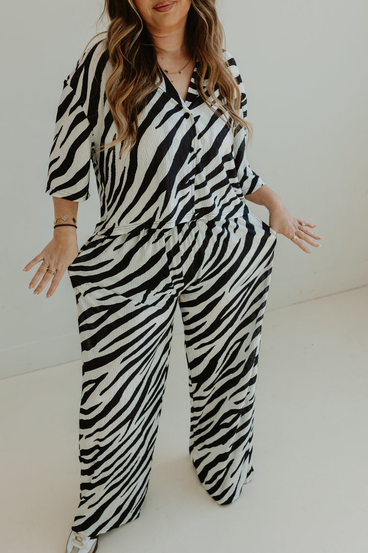 Zebra B&W Flowy PANTS