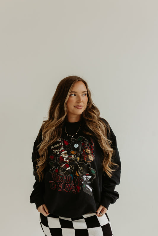 Biker Santa Sweatshirt