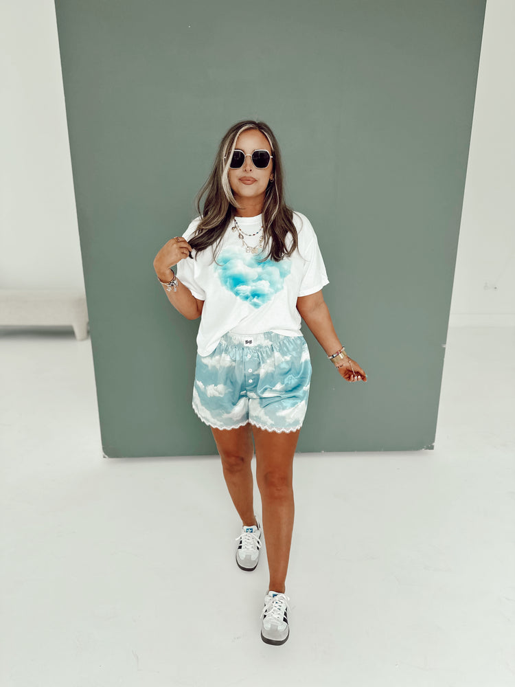 Heart Cloud Graphic Tee (cropped or full length)