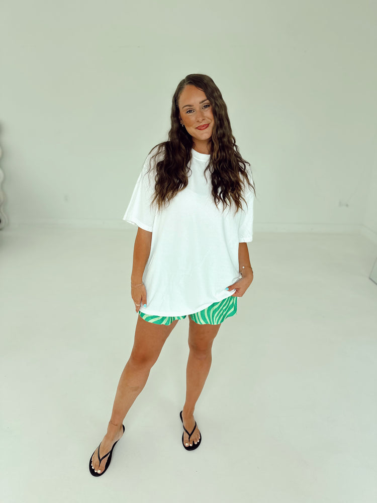 Trippy GREEN Flowy SHORTS