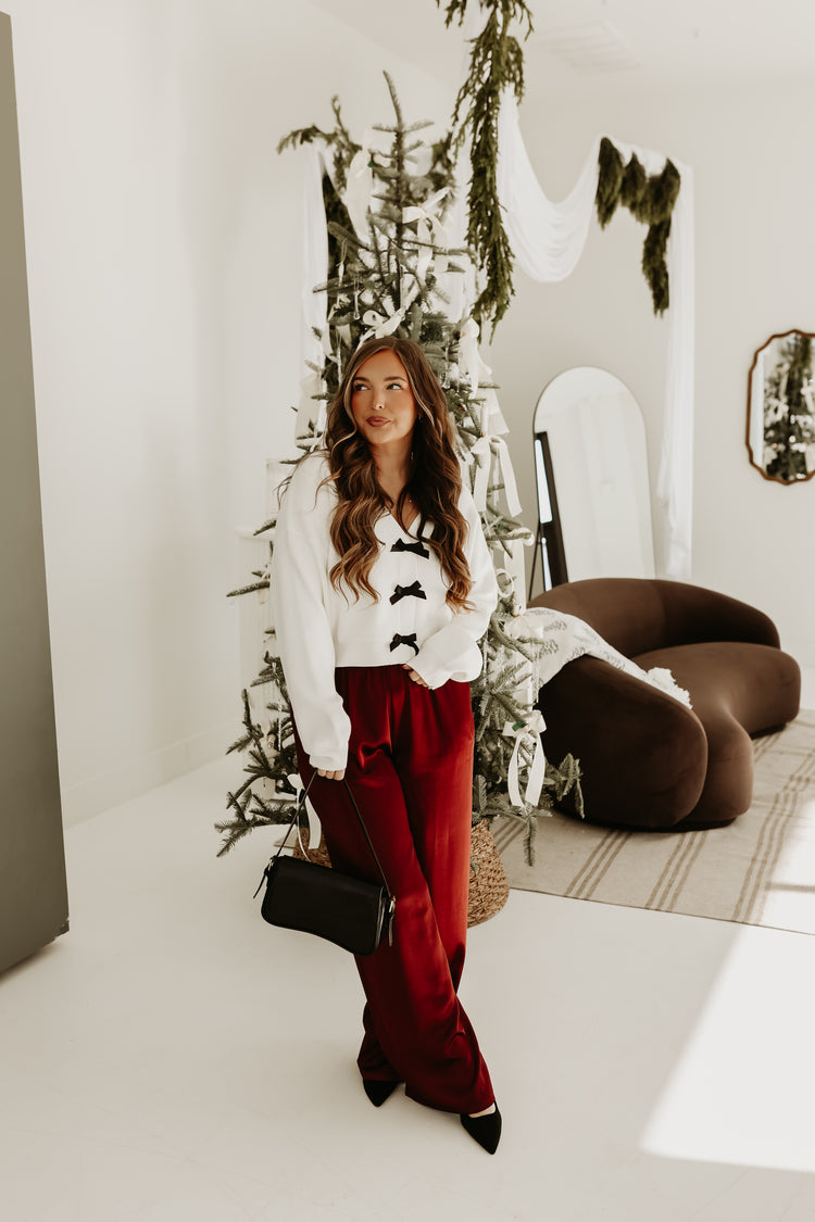 Bow Cropped Sweater