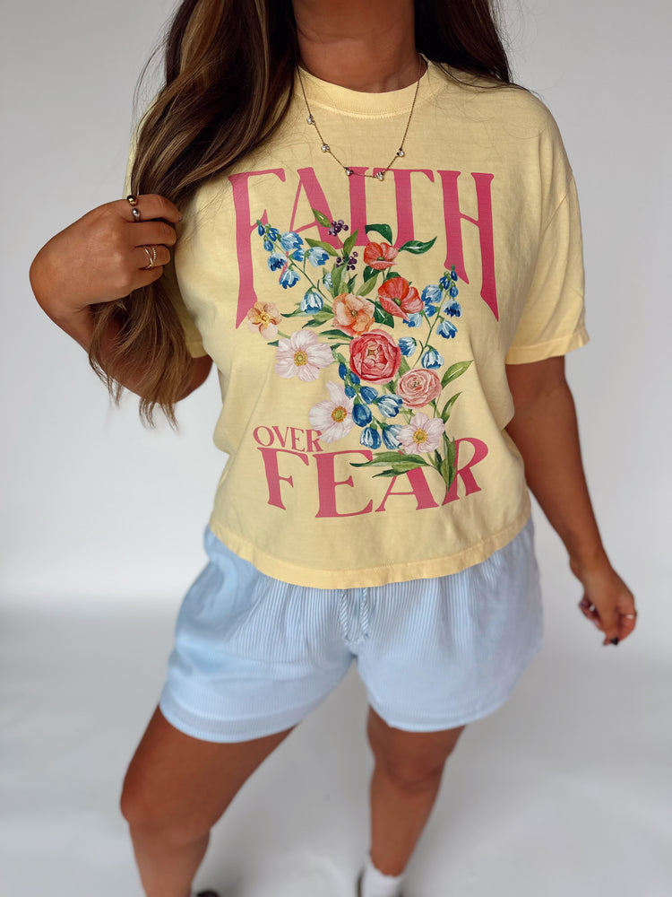 Faith Over Fear Graphic- BUTTER (cropped or full length)