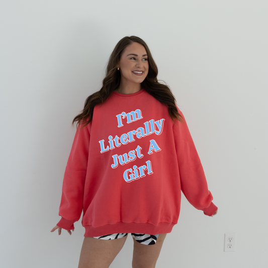 BRIGHT CORAL LUX CREW