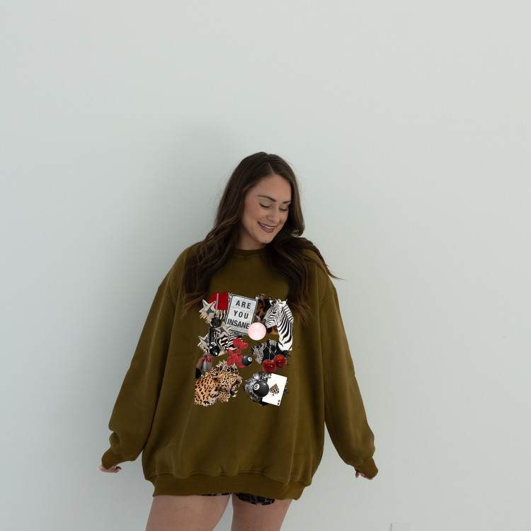 OLIVE GREEN LUX CREW