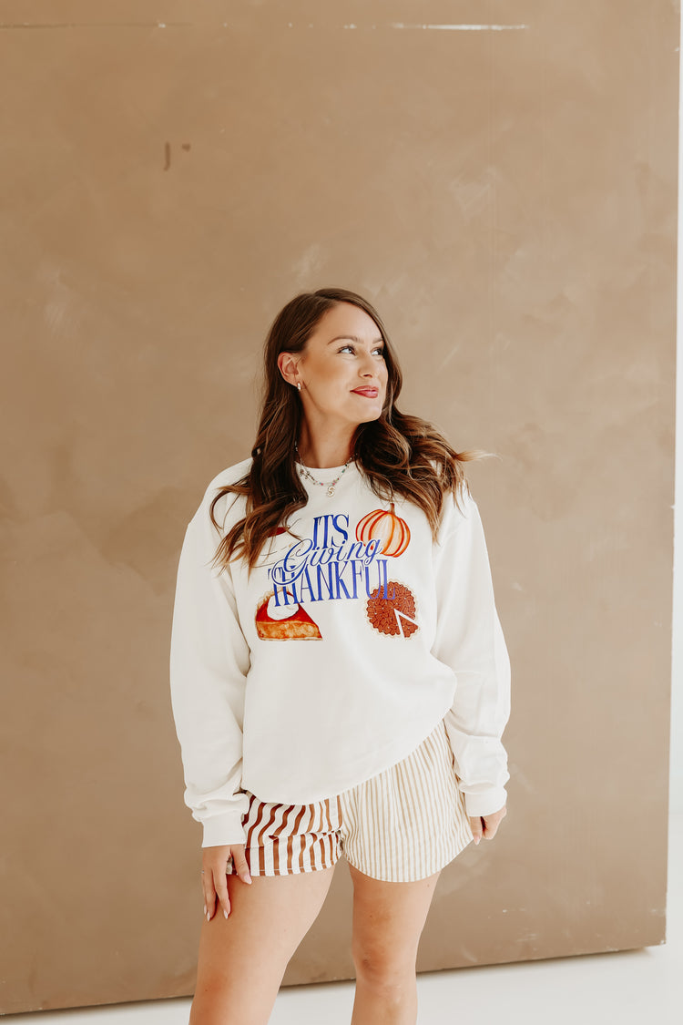 It’s Giving Thankful Crewneck Sweatshirt
