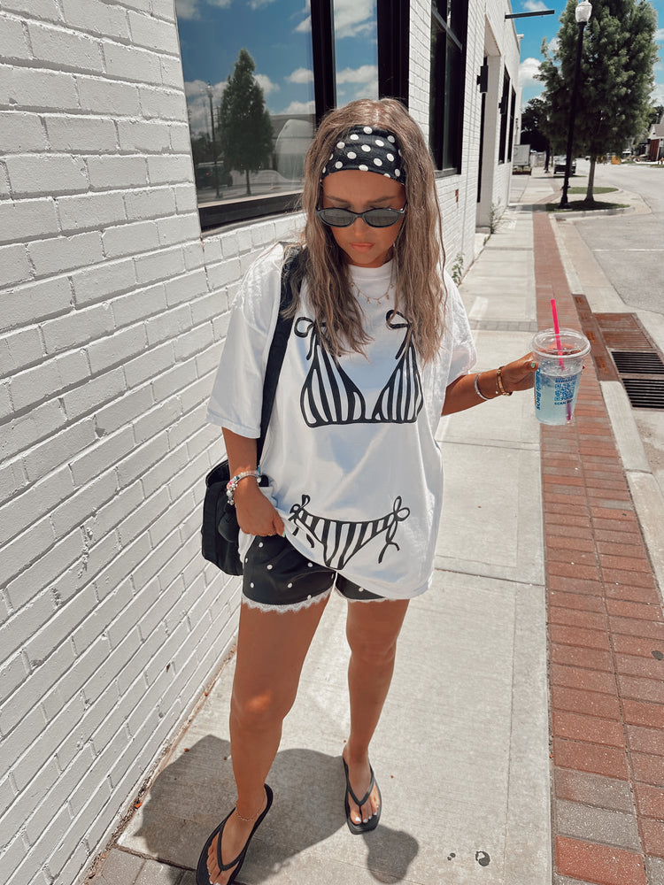 Striped Bikini Graphic tee