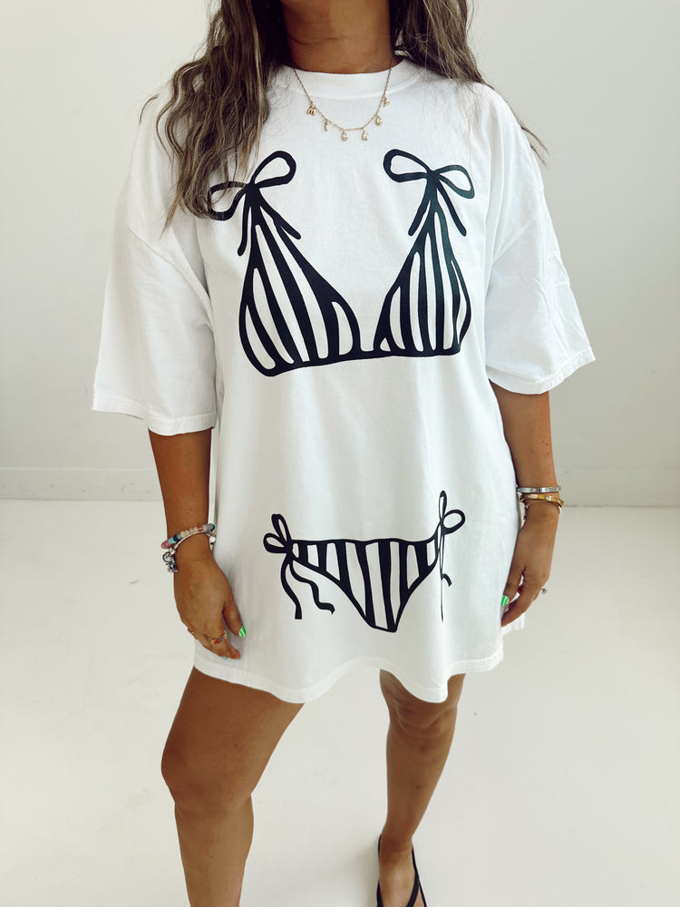 Striped Bikini Graphic tee